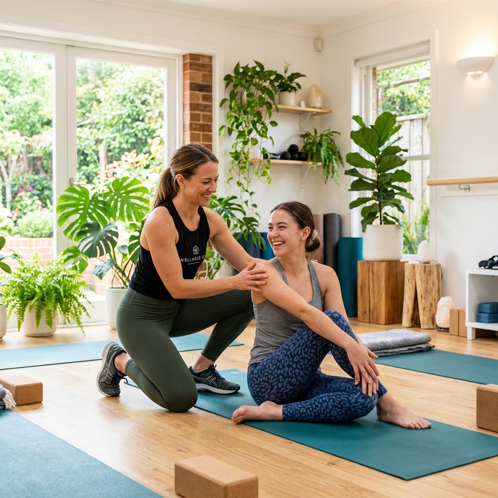 Personal Fitness Trainer Coaching Client